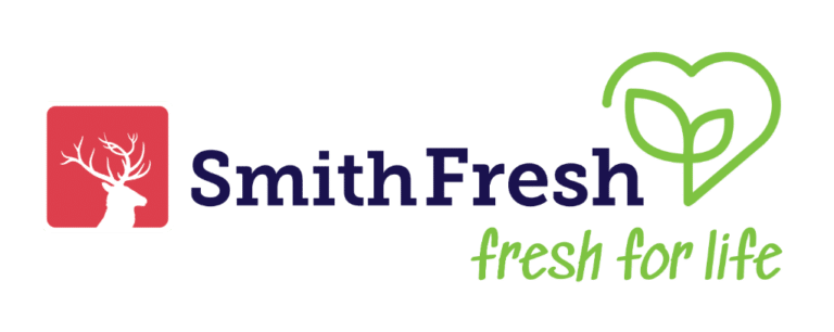Smith Fresh logo featuring a white deer silhouette in a red square, the text “Smith Fresh,” and a green leaf icon with the tagline “fresh for life” for your 2025 mortgage preapproval.